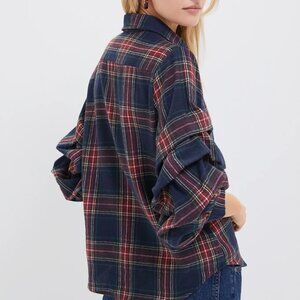 (2) Hollister-Boyfriend Fit Flannels